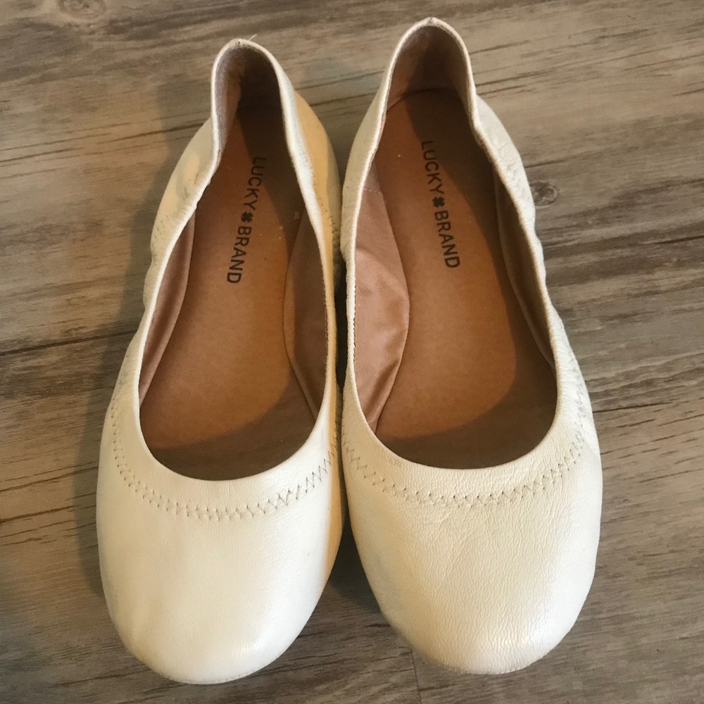 Lucky Brand ‘Emmie’ Ballet flats Ivory